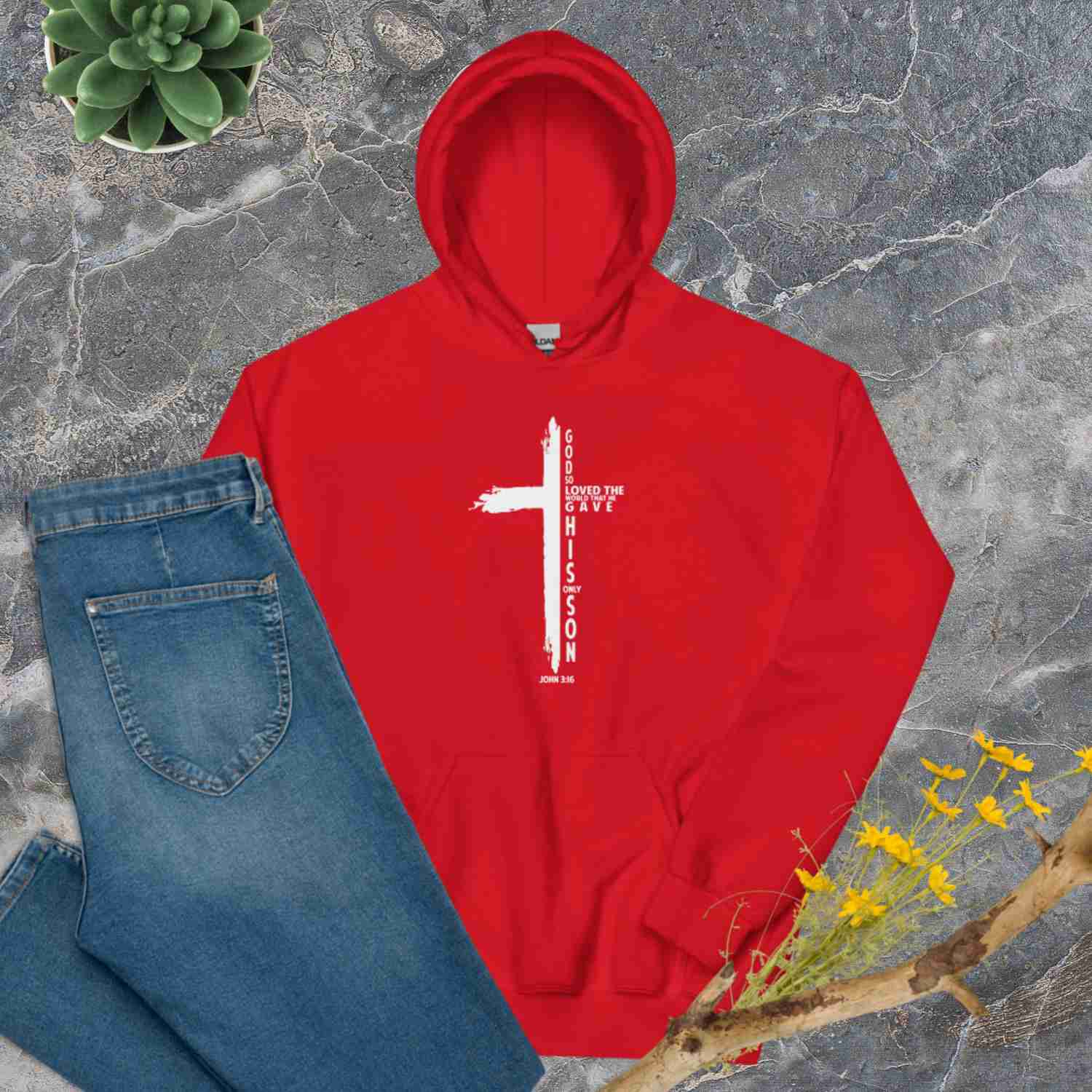 F&H Christian Cross John 3:16 Women's Hoodie - Soft & Stylish