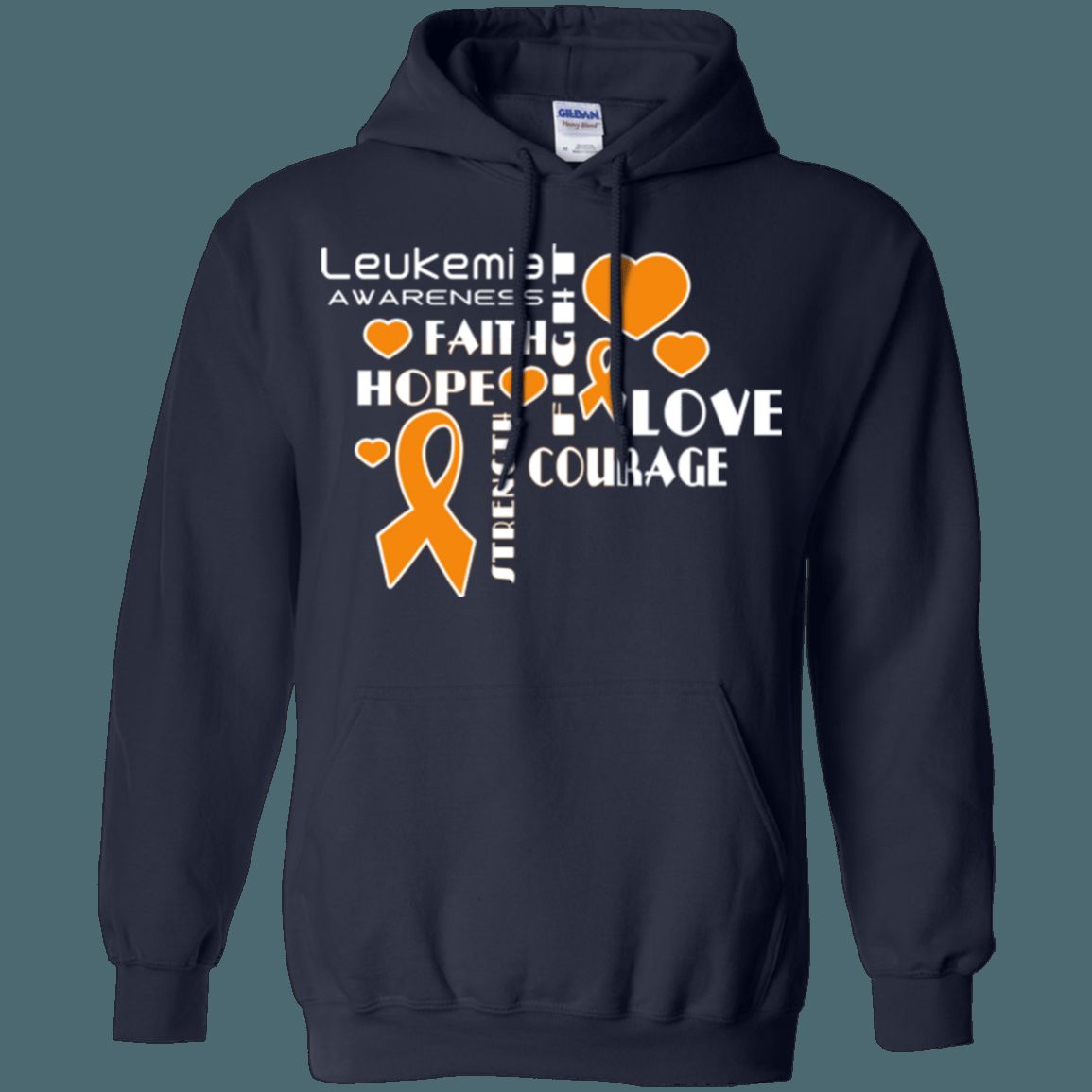 Faith Hope Love Leukemia Awareness Hoodie - Unisex Sizing