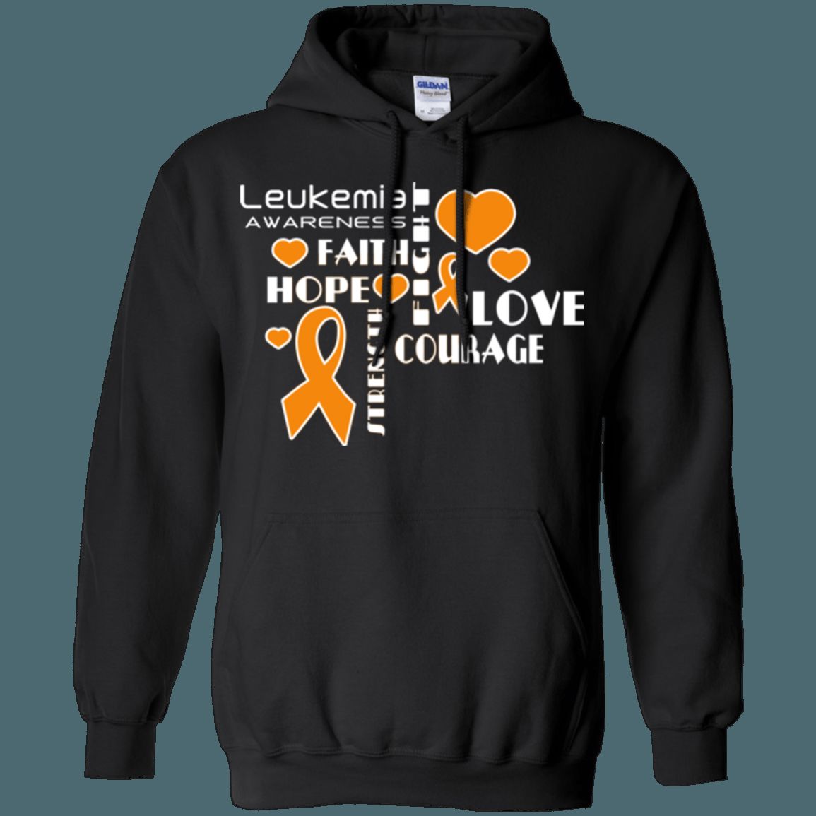 Faith Hope Love Leukemia Awareness Hoodie - Unisex Sizing