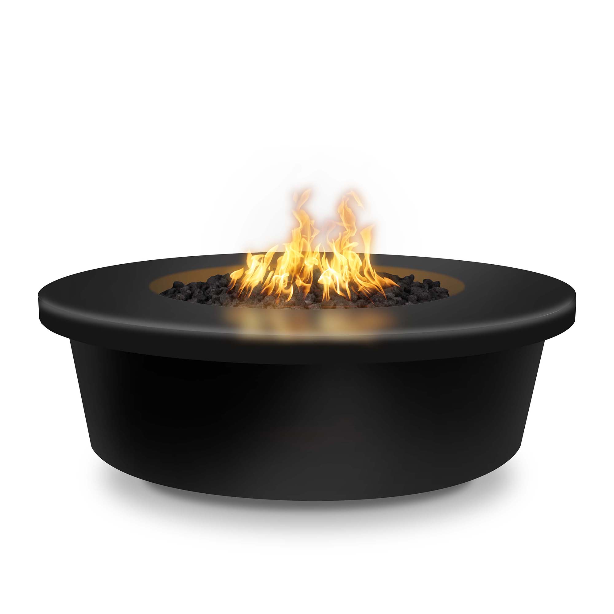 Outdoor Plus Round Tempe 48 Stainless Steel Liquid Propane Fire Pit with Flame Sense and Spark Ignition