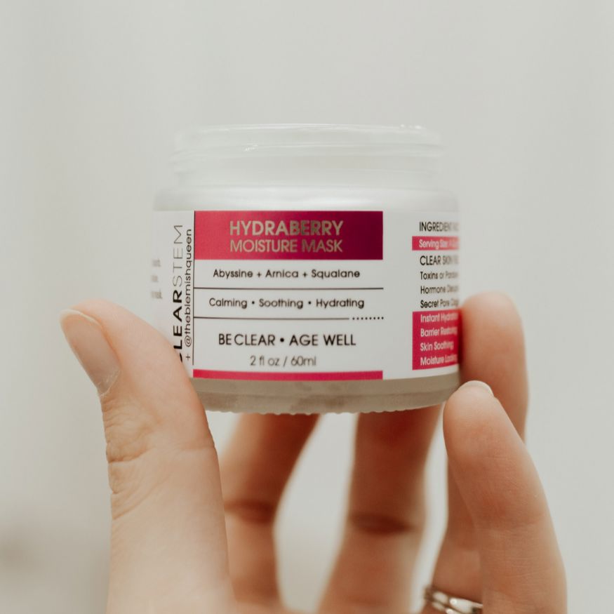 HYDRABERRY Moisture Mask by CLEARSTEM Skincare - Hydrating Face Mask for Acne-Prone & Sensitive Skin