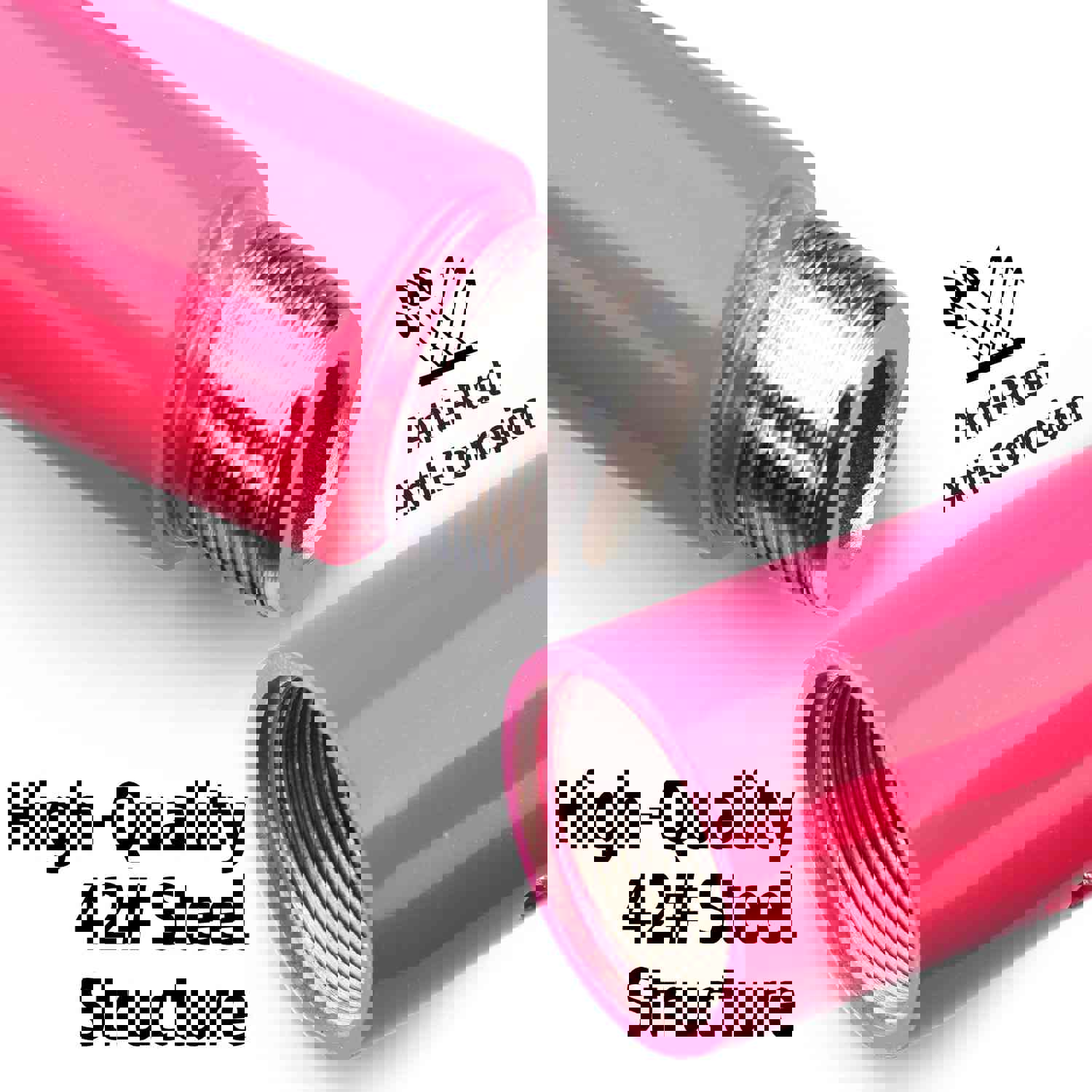 45mm Removable Dance Pole Set - Spinning & Static Fitness Pole for Home, Club, Party (Pink)