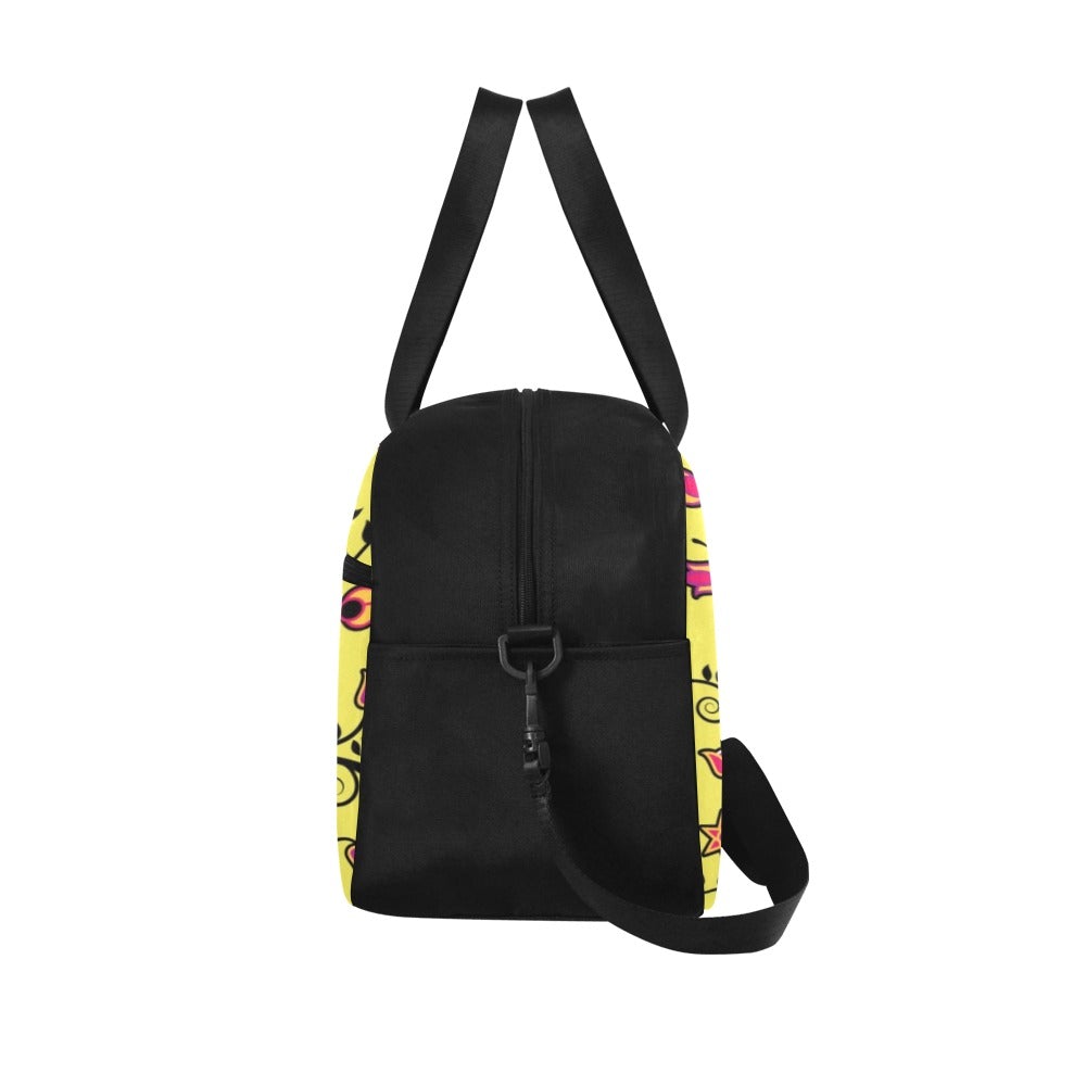 Key Lime Star Fitness Handbag - Durable & Water-Resistant