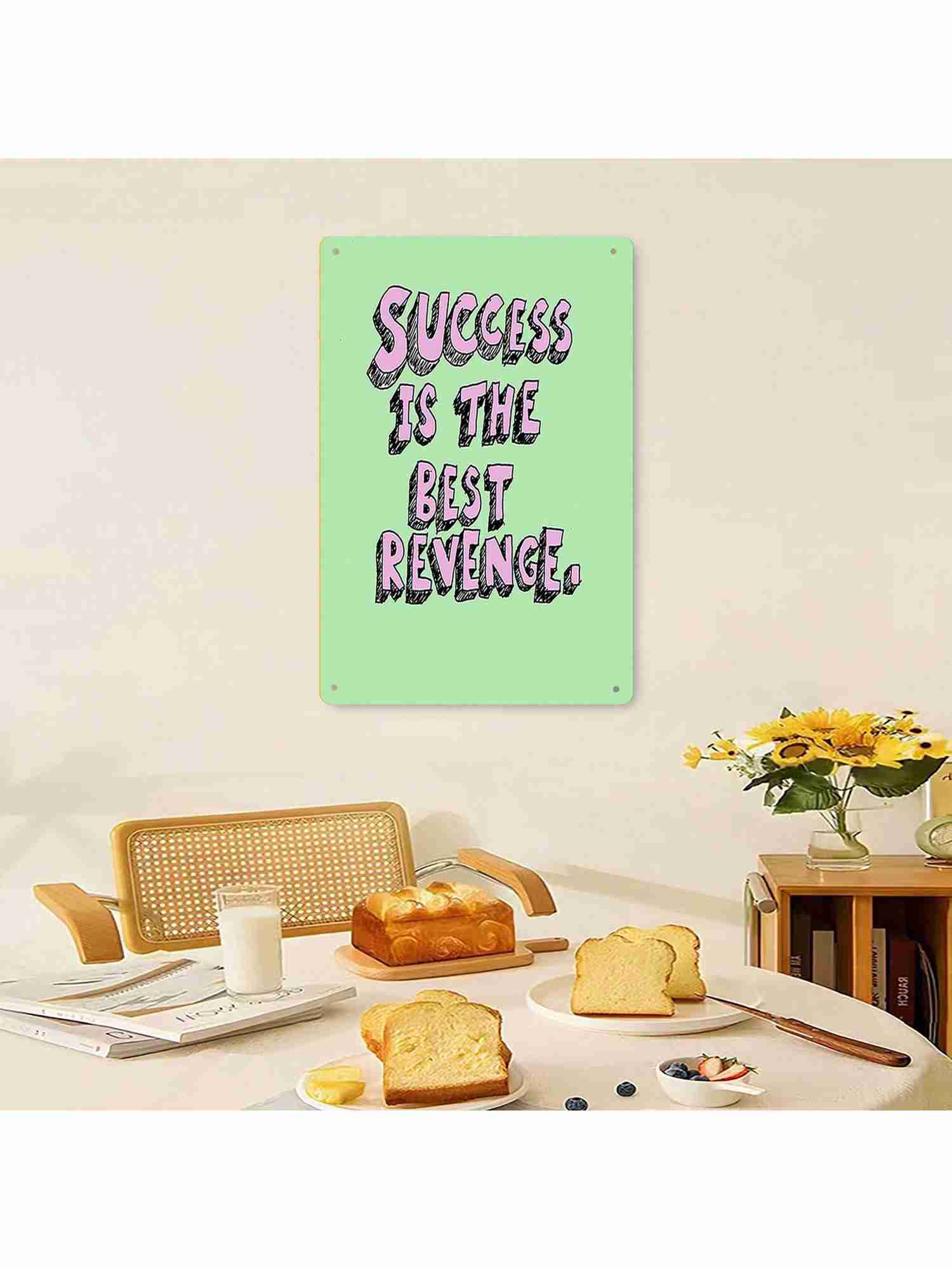 1pc Motivational Slogans Metal Tin Sign - Retro Industrial Wall Art for Indoor & Outdoor Decor