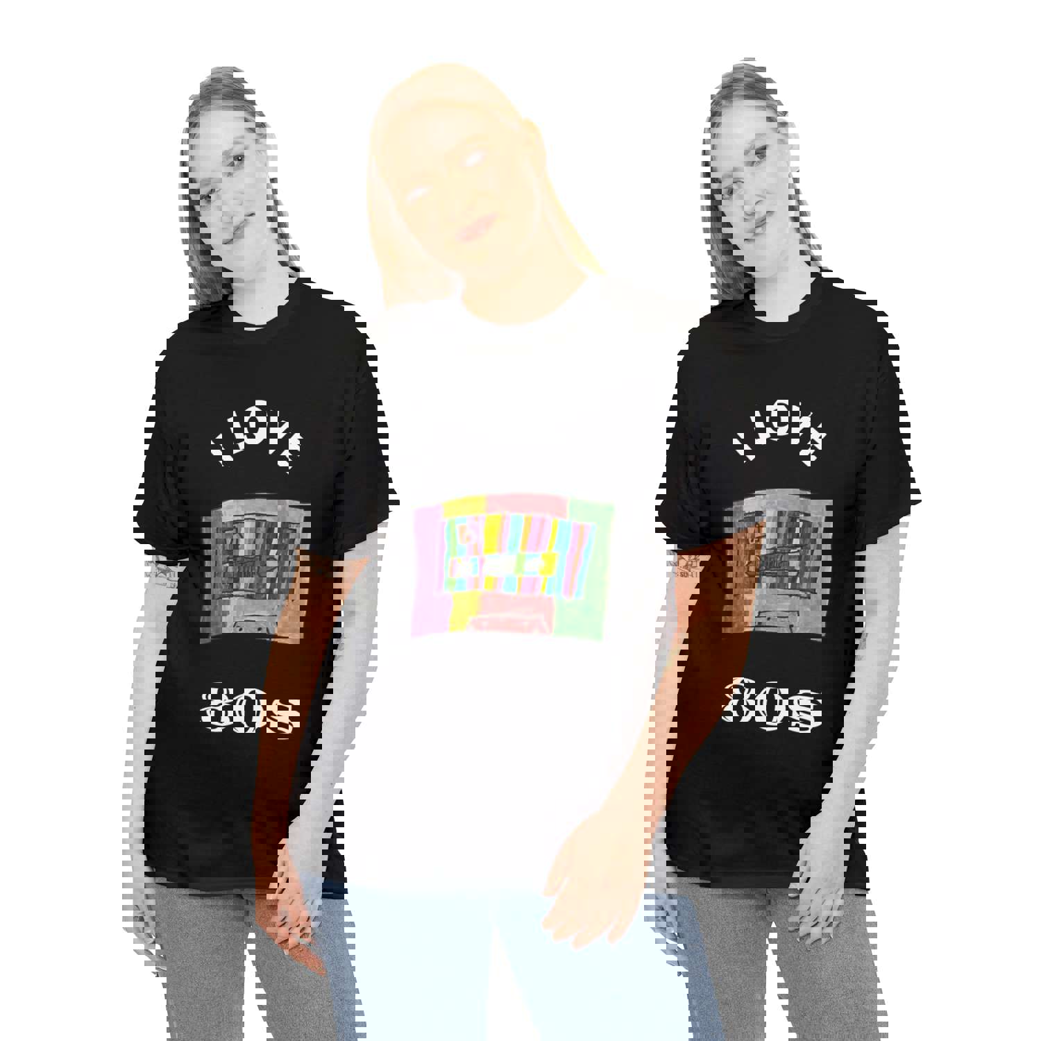 I Love 80s Cassette Art Unisex Heavy Cotton T-Shirt