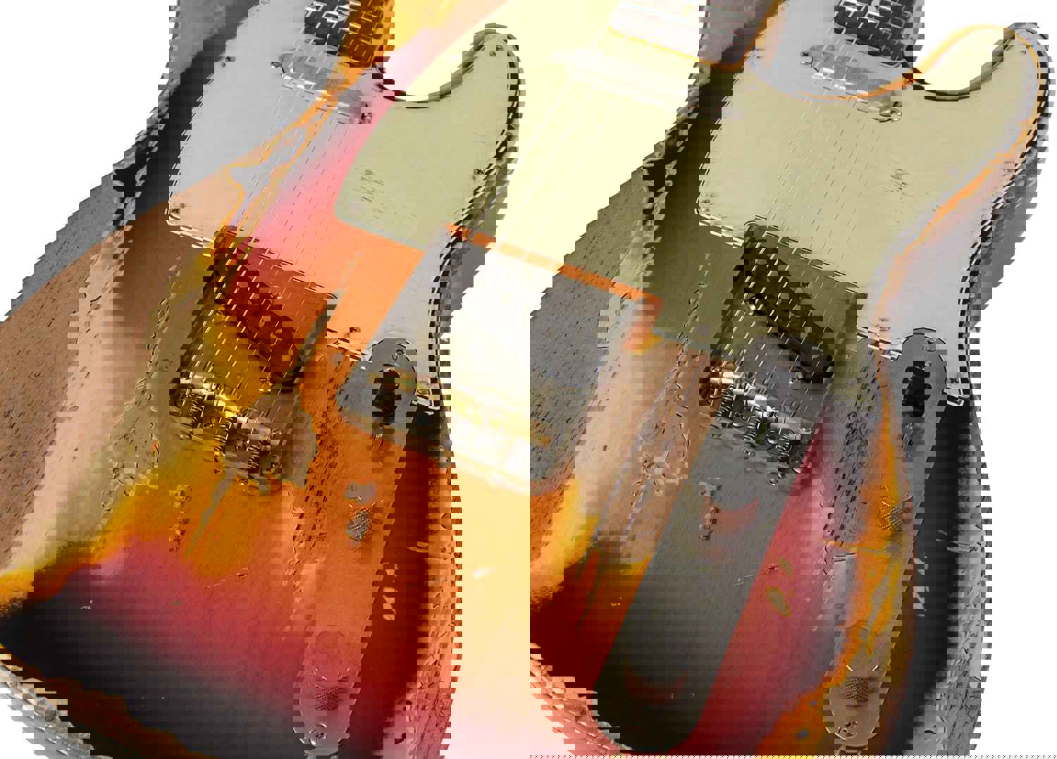 Nash T-63 Guitar, 3-Tone Sunburst, Extra Heavy Aging