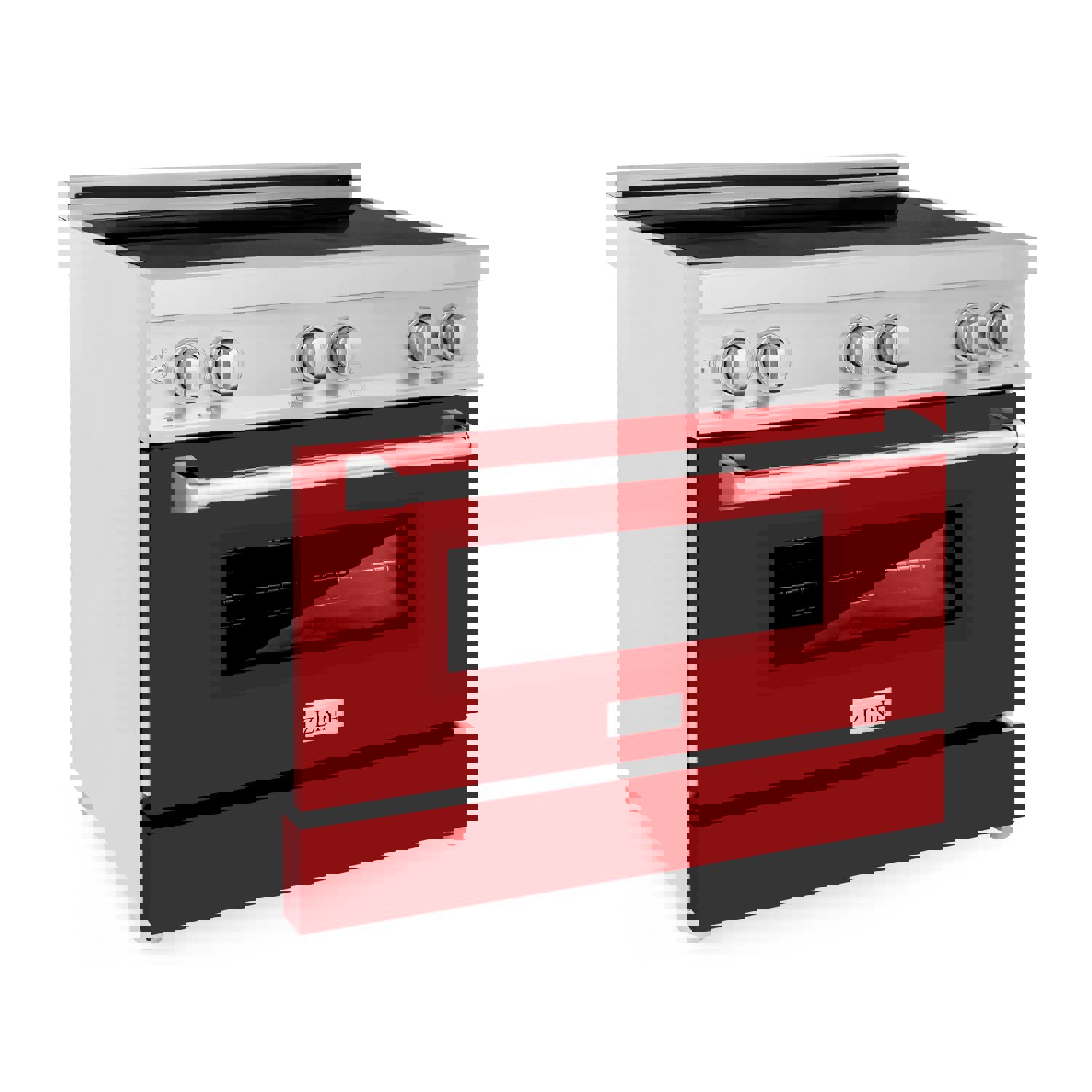 ZLINE 36-Inch 4.6 cu. ft. Induction Range with 4 Element Stove & Electric Oven in Red Gloss