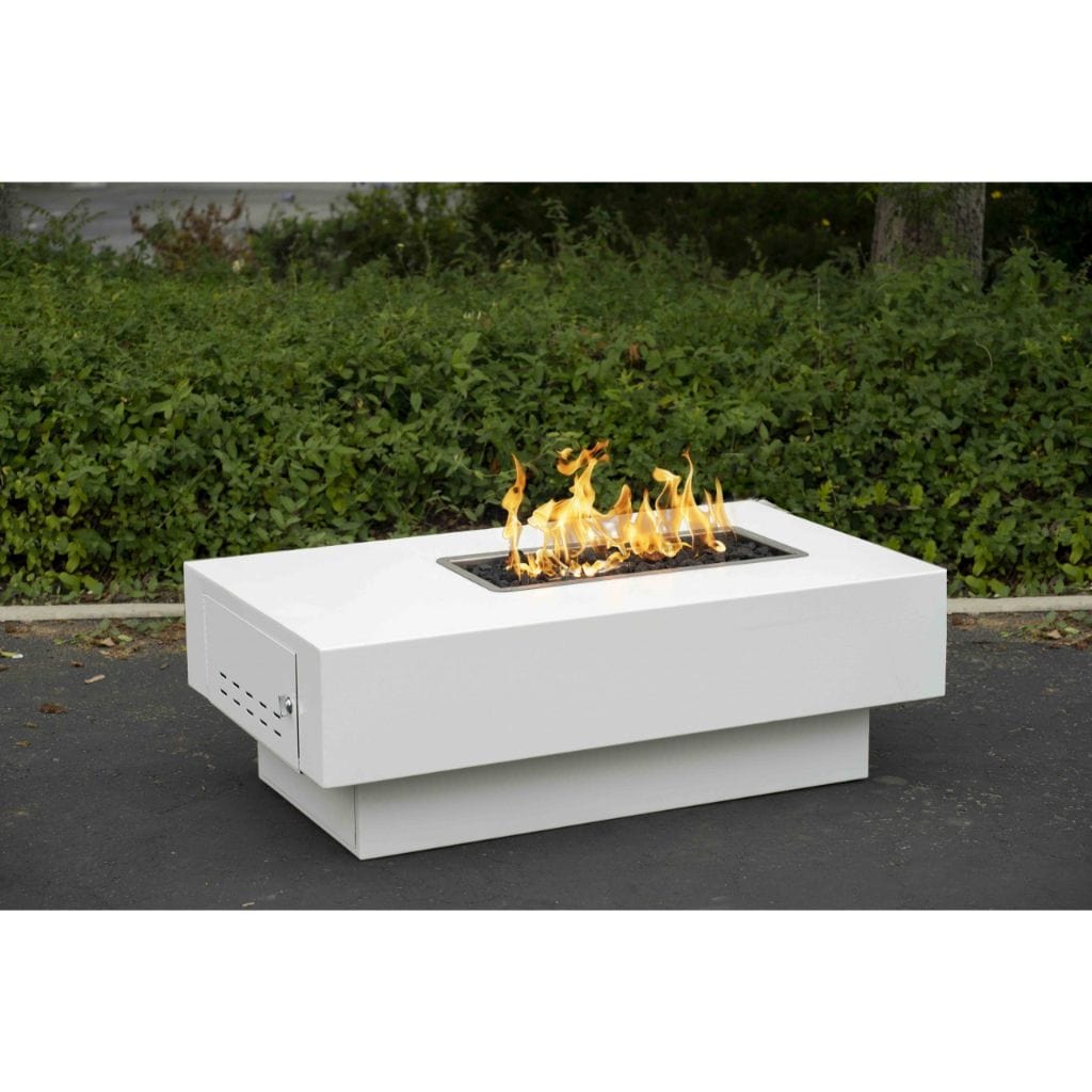 The Outdoor Plus 96 San Juan Powder Coated Steel Rectangle Fire Pit Table