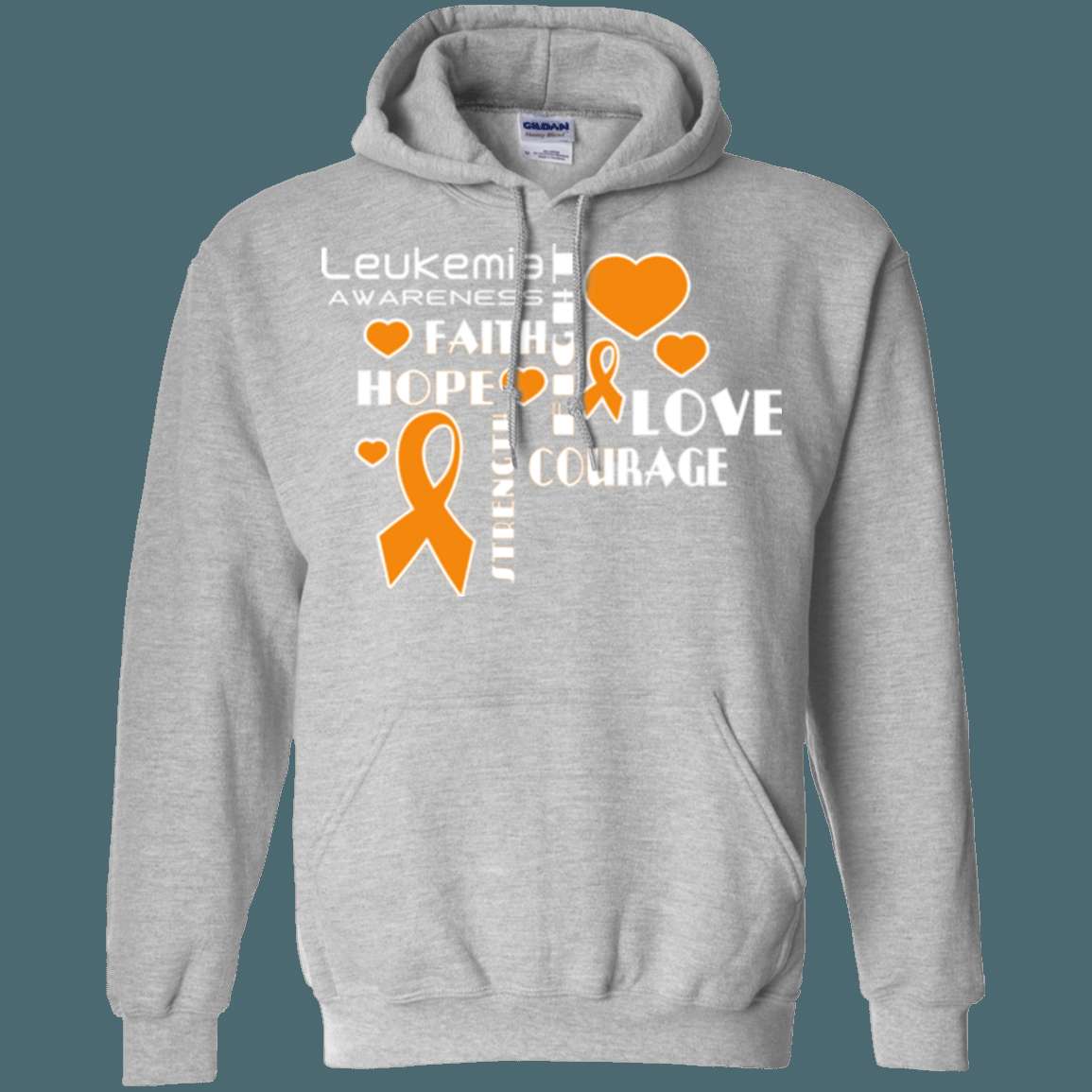 Faith Hope Love Leukemia Awareness Hoodie - Unisex Sizing