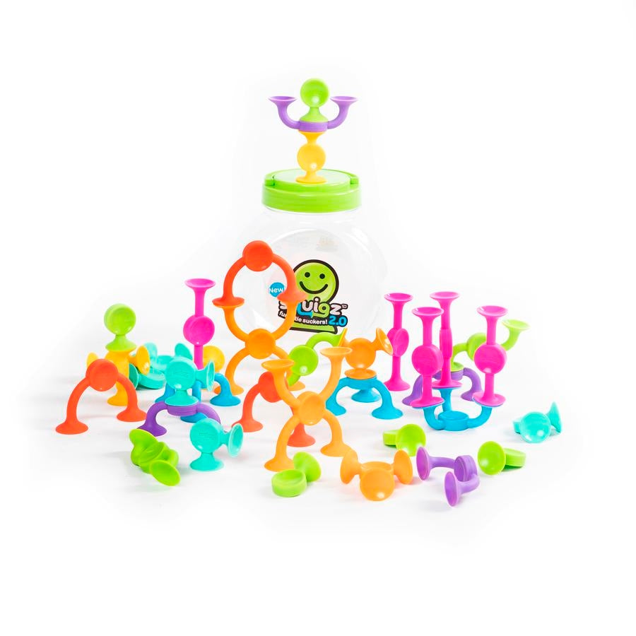 Fat Brain Toys 2.0 Squigz - 36 Piece Suction Construction Set