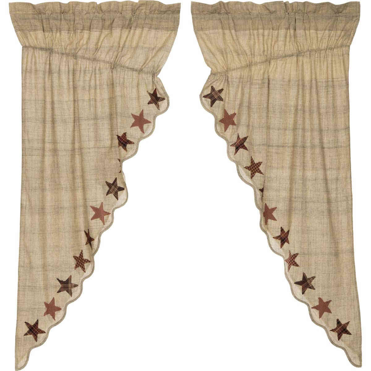 Primitive Abilene Star Prairie Swag Curtains