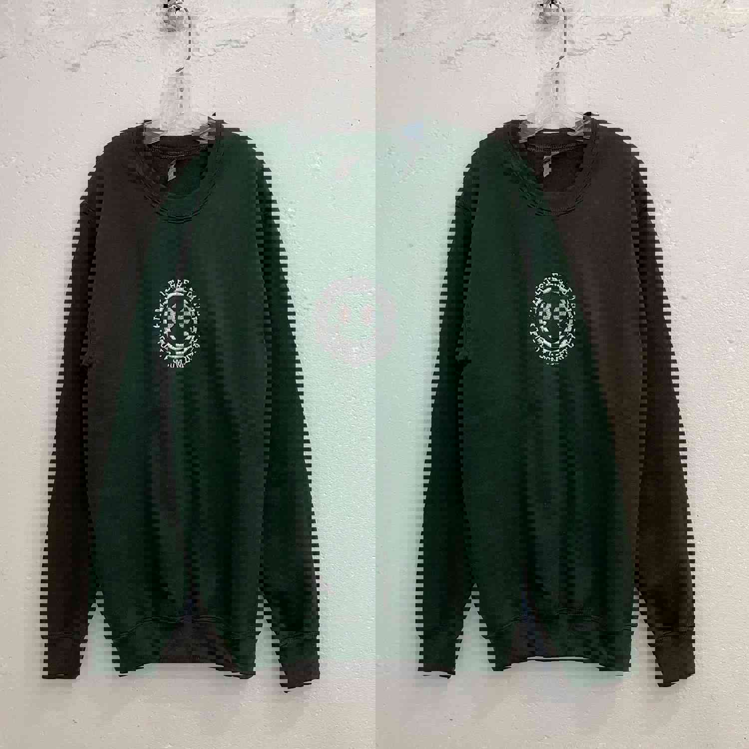 Just Here For The Food & Commercials Superbowl Embroidered Crewneck