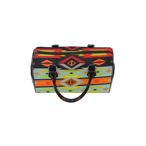 Adobe Kiva Boston Handbag - Stylish Canvas & PU Leather Tote for Women