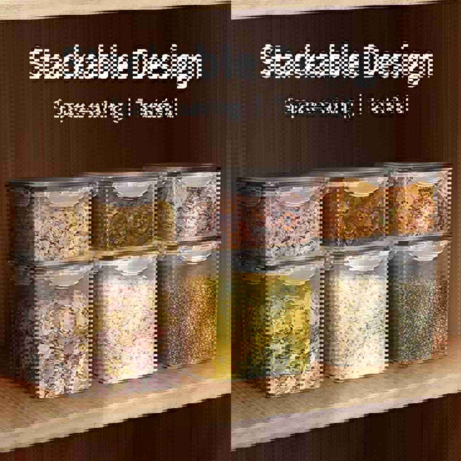 Kitsure Airtight Food Storage Container Set with Lids - 8 PC - Leak-proof & BPA Free