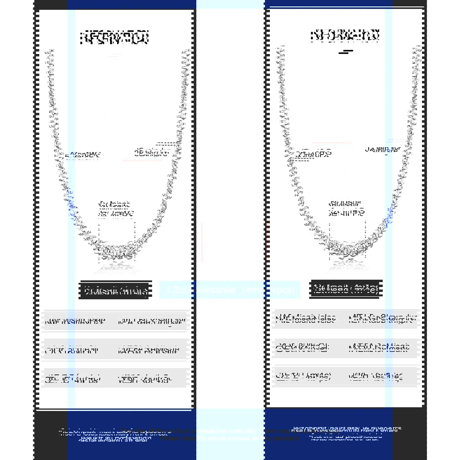 Arctic Elegance Tennis Necklace with Moissanite & CZ Gems