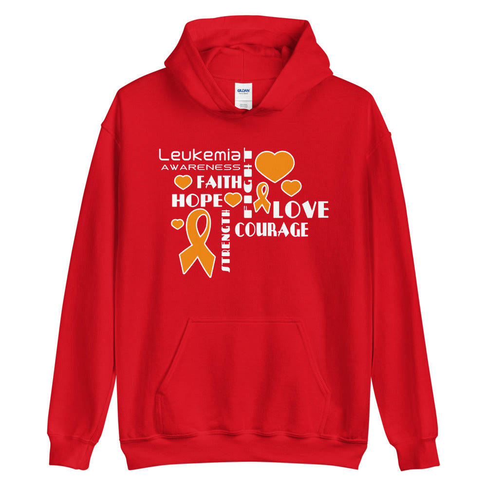 Leukemia Awareness Faith, Hope, Courage Hoodie