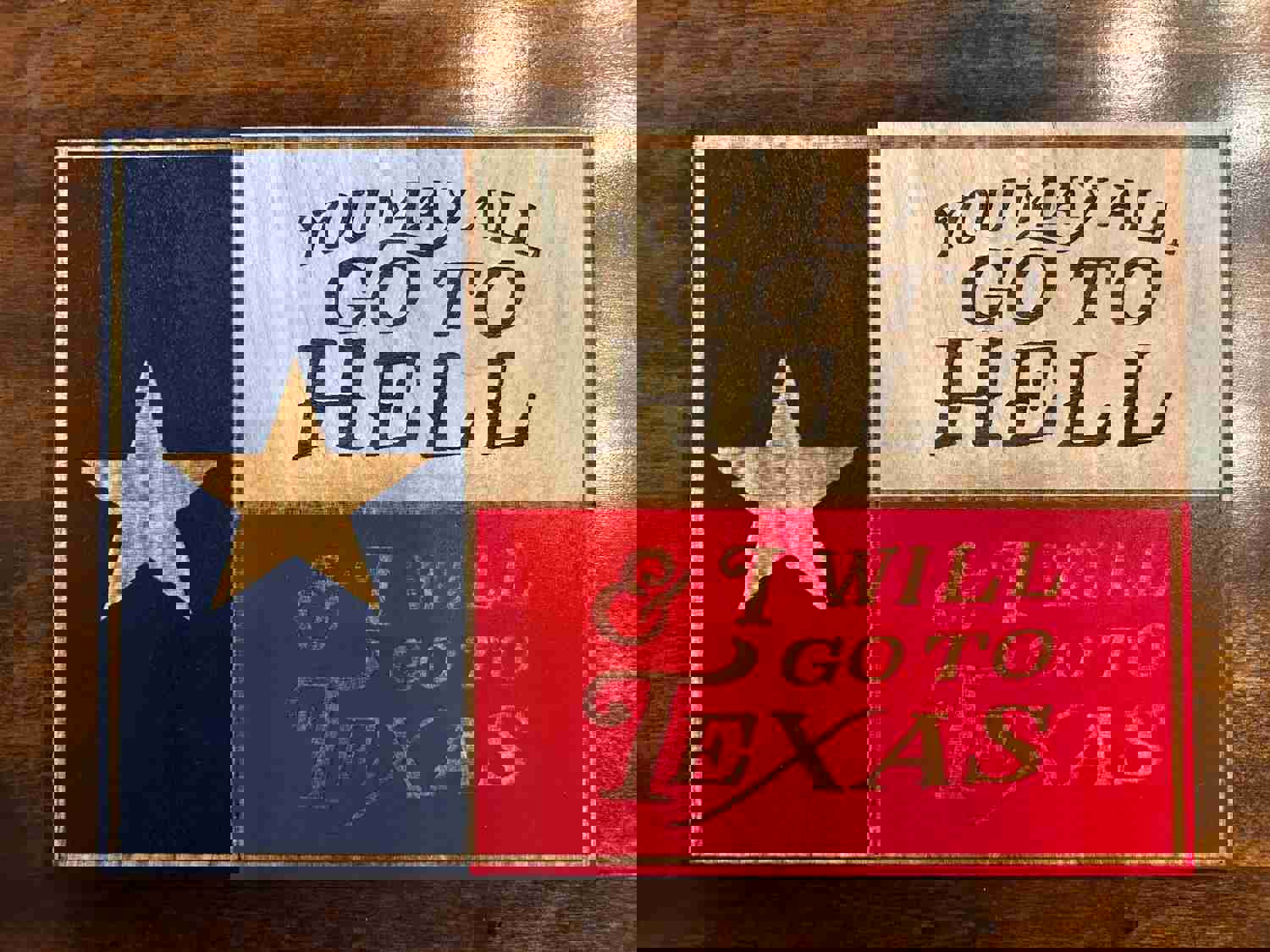 Handmade Wooden Texas Flag - Unique Lone Star State Gift