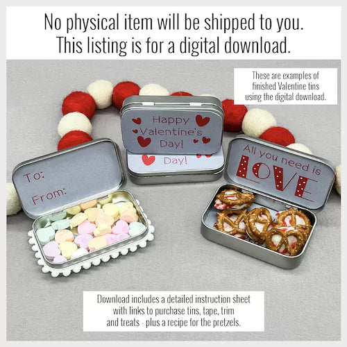 DIY Saint Valentine Treats for School - Printable Altoid Tin Craft Kit