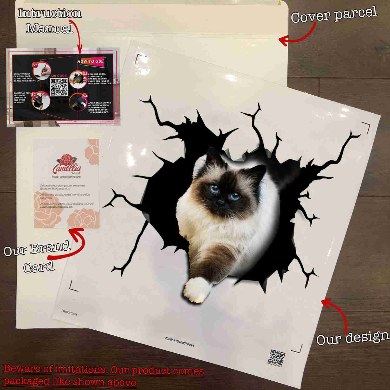 Ragdoll Cat Crack Sticker Pack - Humor Vinyl Decals for Cars & 21st Birthday Gifts