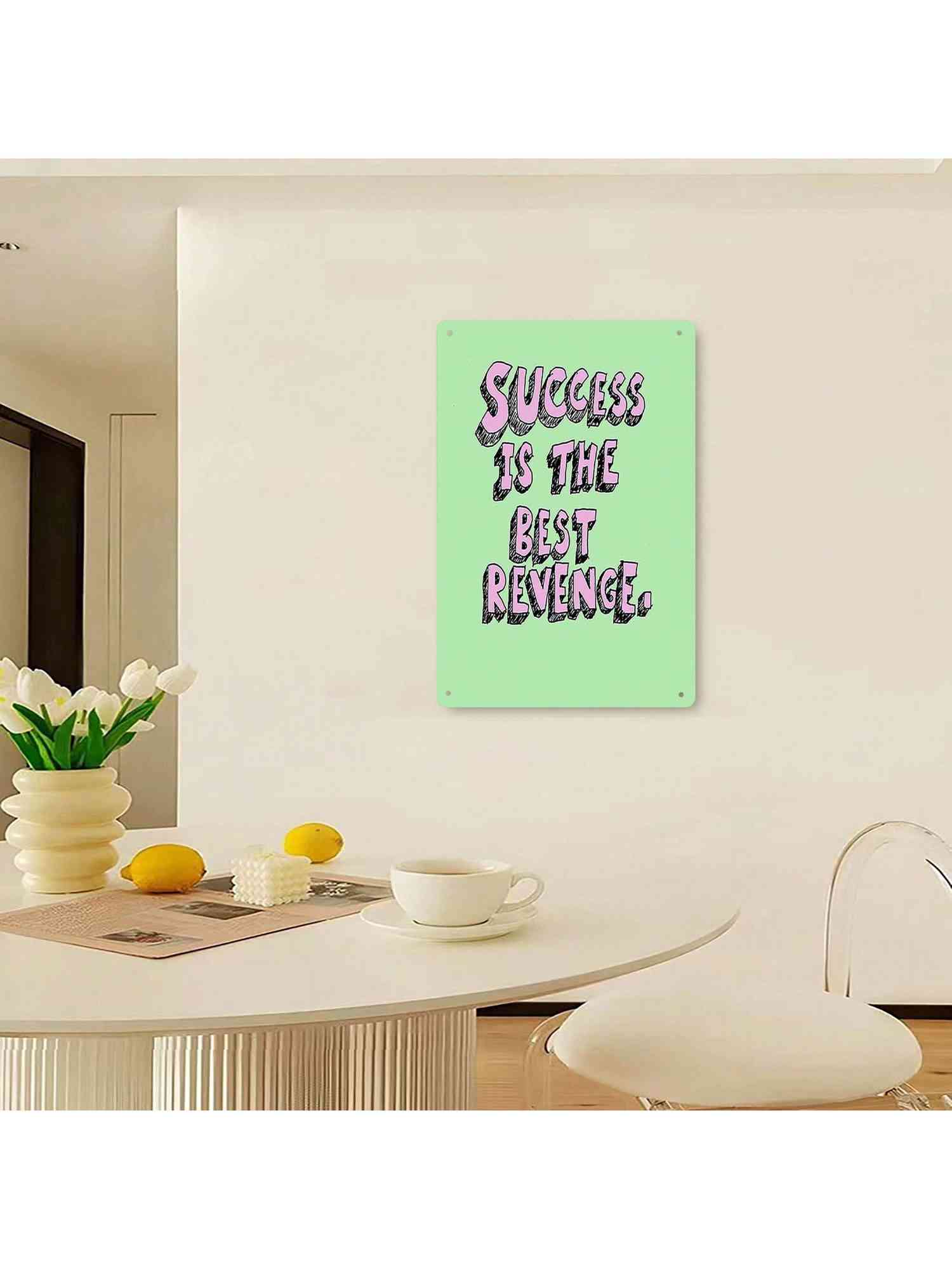 1pc Motivational Slogans Metal Tin Sign - Retro Industrial Wall Art for Indoor & Outdoor Decor
