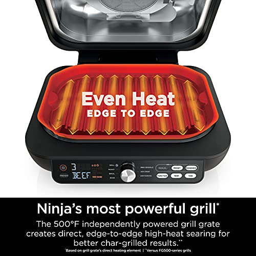 Ninja IG651 Foodi Smart XL Pro 7-in-1 Indoor Grill/Griddle Combo with Smart Thermometer