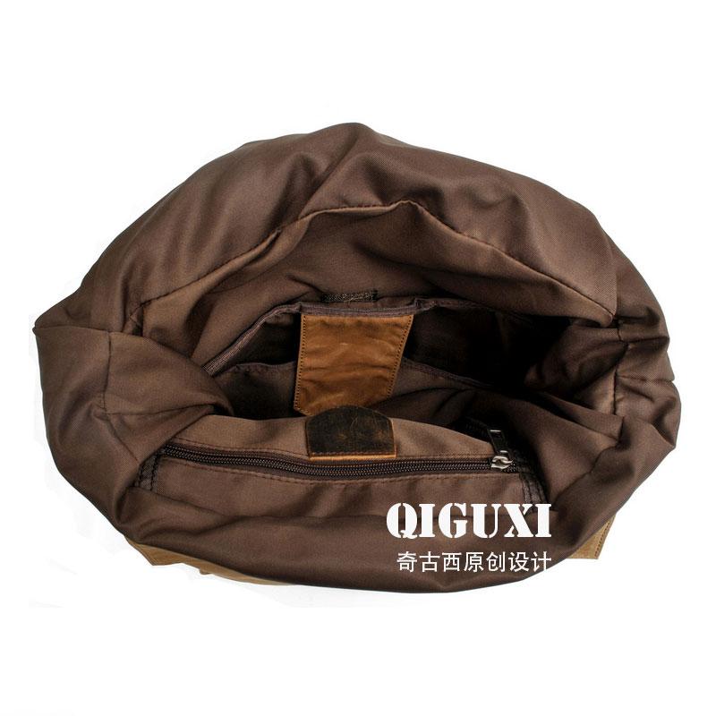 Badass Waxed Canvas Mens Travel Backpack - Durable Hiking & Laptop Backpack