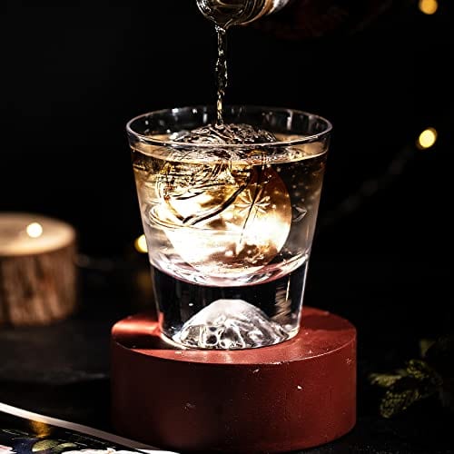 KooMall 3D Rose Ice Molds - 2.5 Inch Large Silicone Ice Cube Trays for Cocktails, Juice, Whiskey