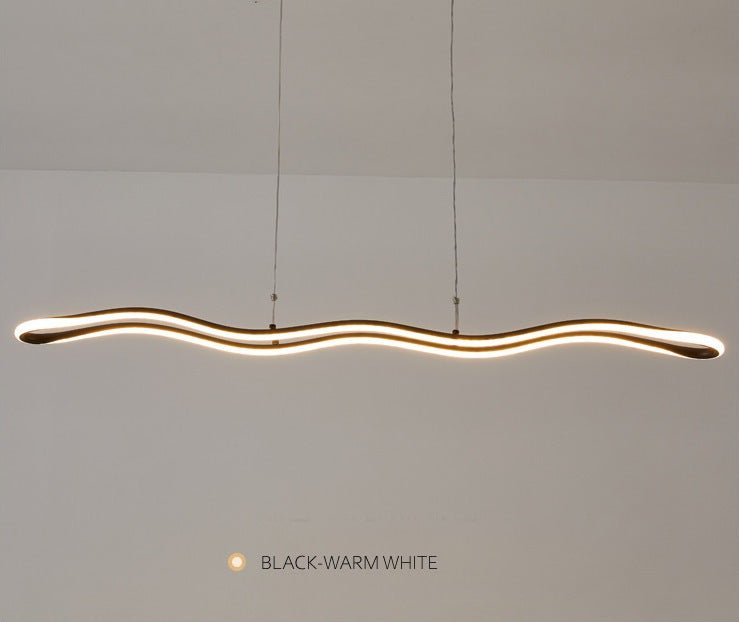 MIRODEMI® Original Waves LED Pendant Lamp - Modern 3-Color Switchable Light for Dining Room, Kitchen, Living Room