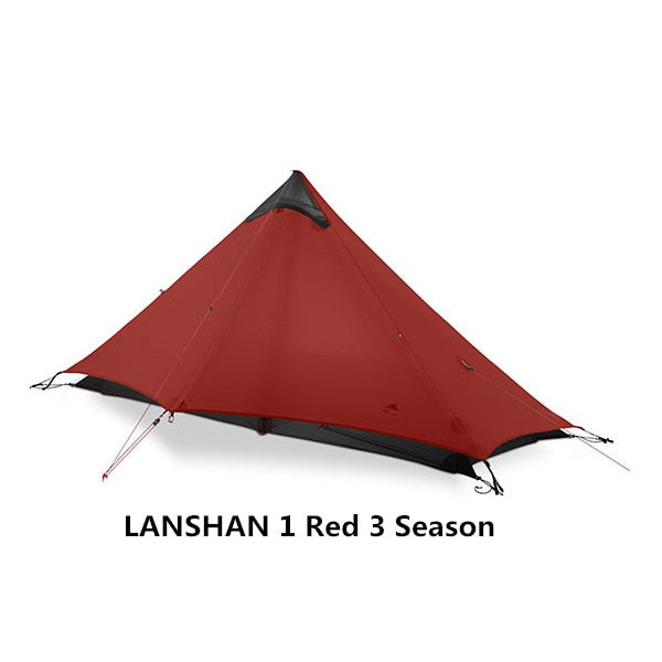 LanShan 2 3F UL GEAR Ultralight Camping Tent for 1-2 Persons, 3-4 Season, 15D Silnylon Rodless Design