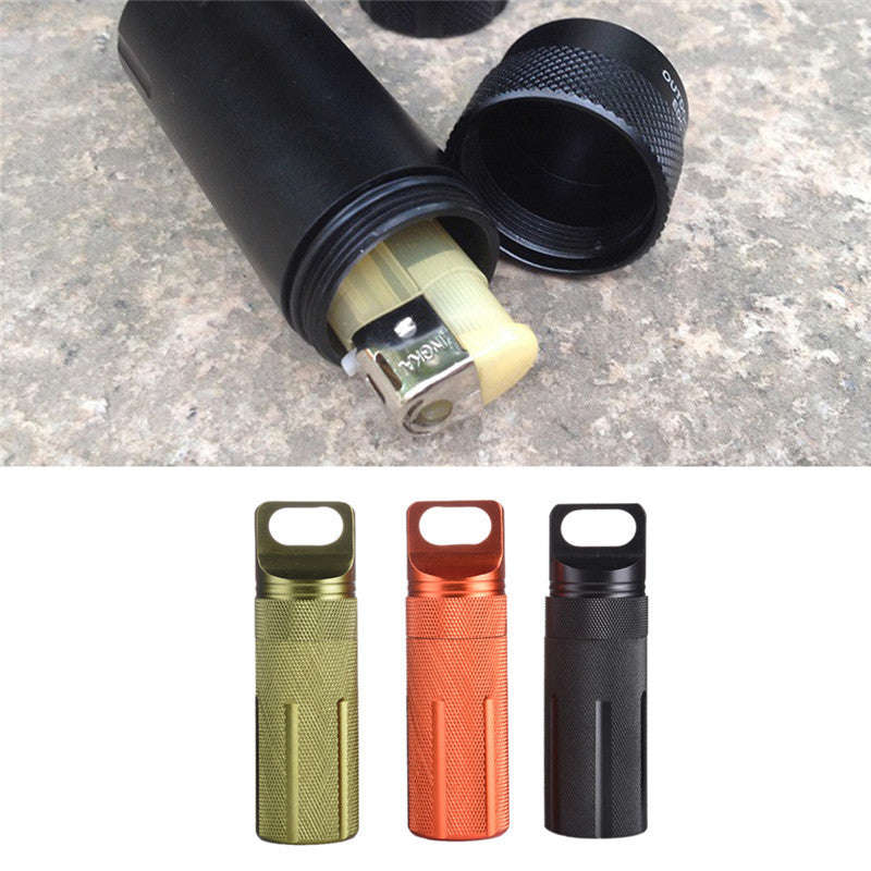 Outdoor Survival Waterproof Mini Pill Bottle - Portable EDC Storage Box for Camping & Hiking