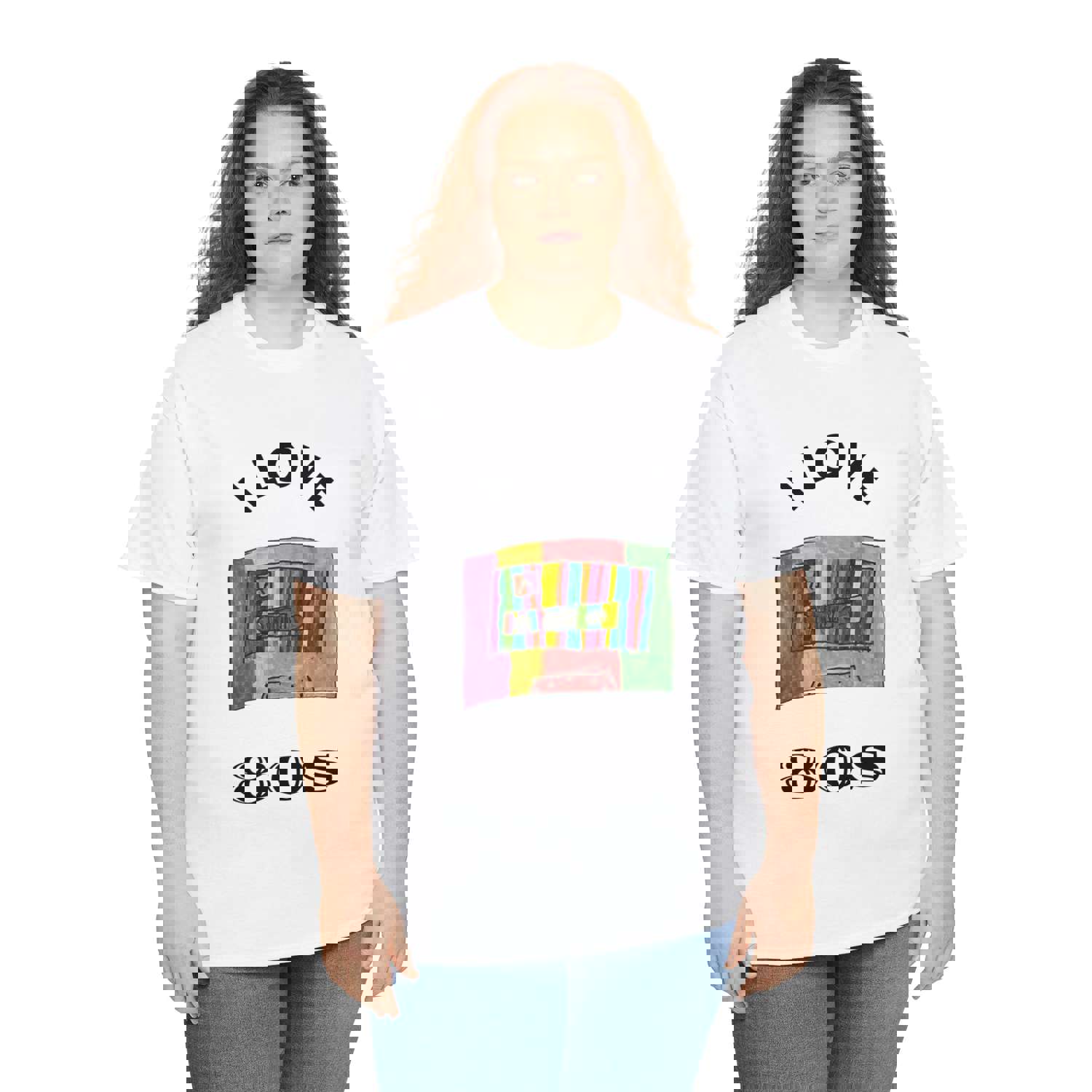 I Love 80s Cassette Art Unisex Heavy Cotton T-Shirt