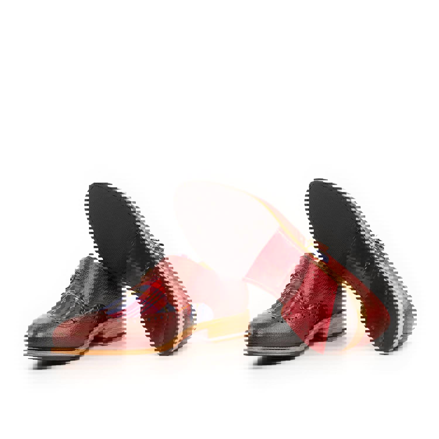 DapperFam Brenno Red Tartan Mens Single Monk Strap Shoe