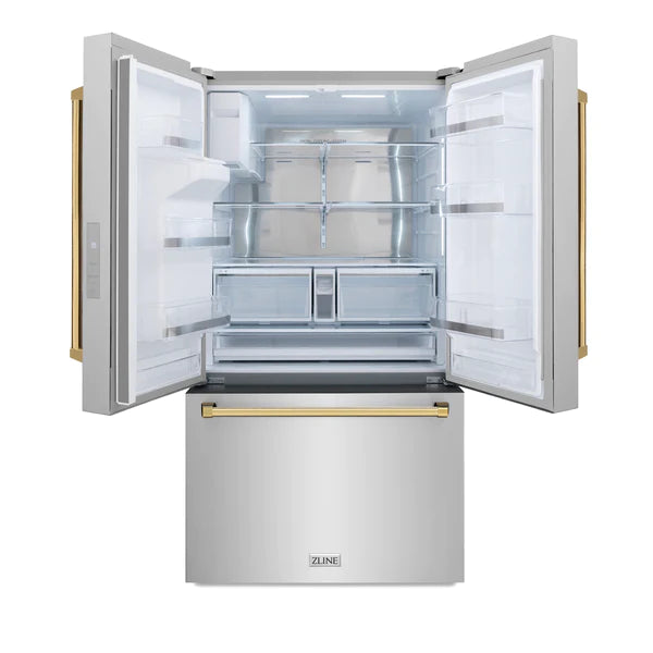 ZLINE Autograph Edition 36 in. French Door Refrigerator with Dual Ice Maker