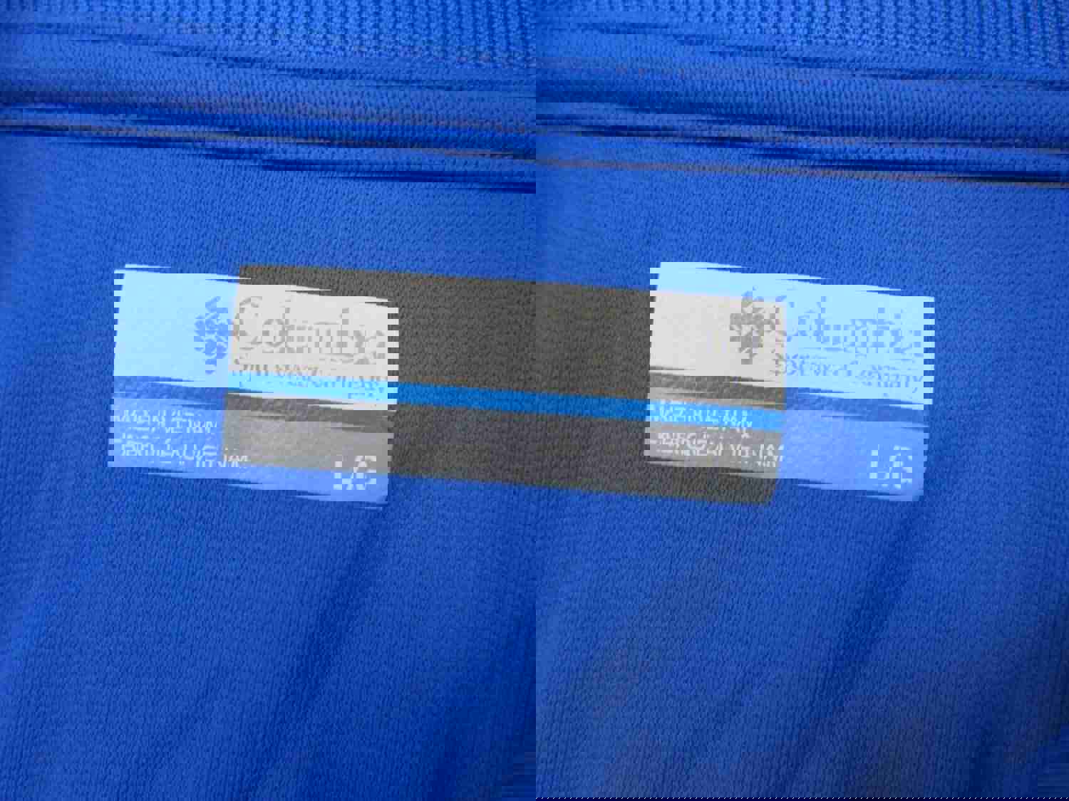 Columbia Men's Large Blue Short Sleeve PFG Fishing Polo Shirt