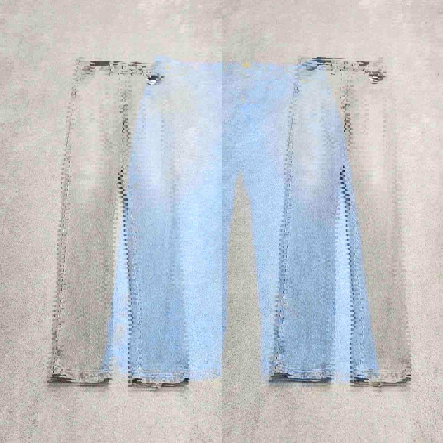 Wrangler Men's Blue Denim Straight Leg Jeans W44XL30