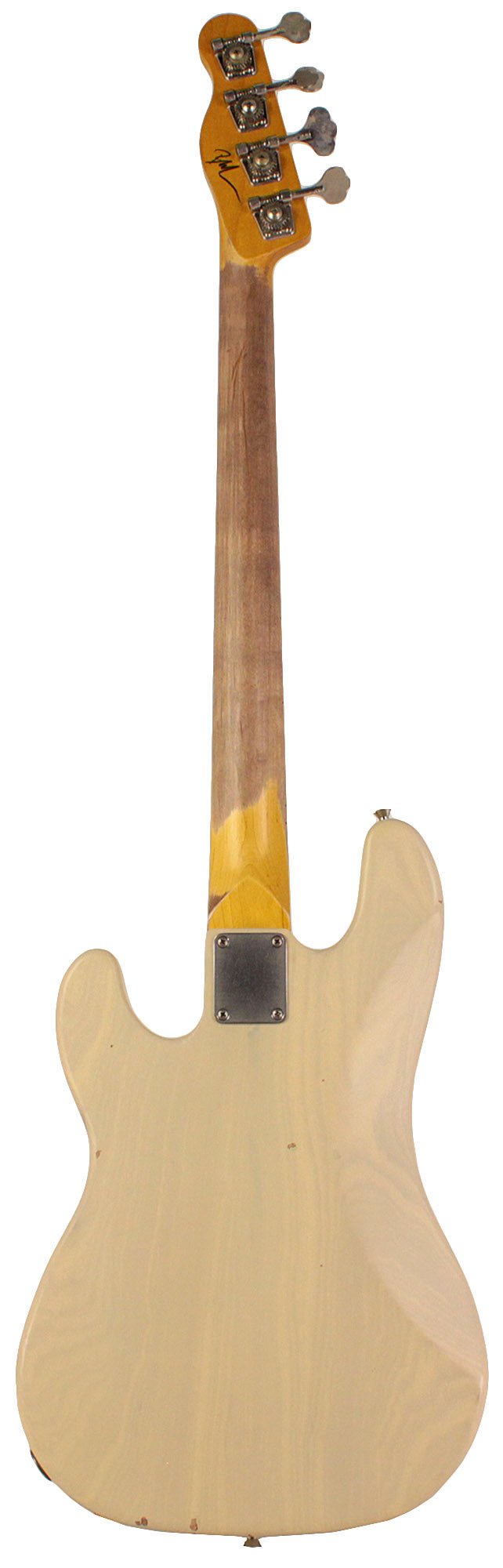 Nash PB-55 Bass Guitar in Mary Kaye White with Light Aging