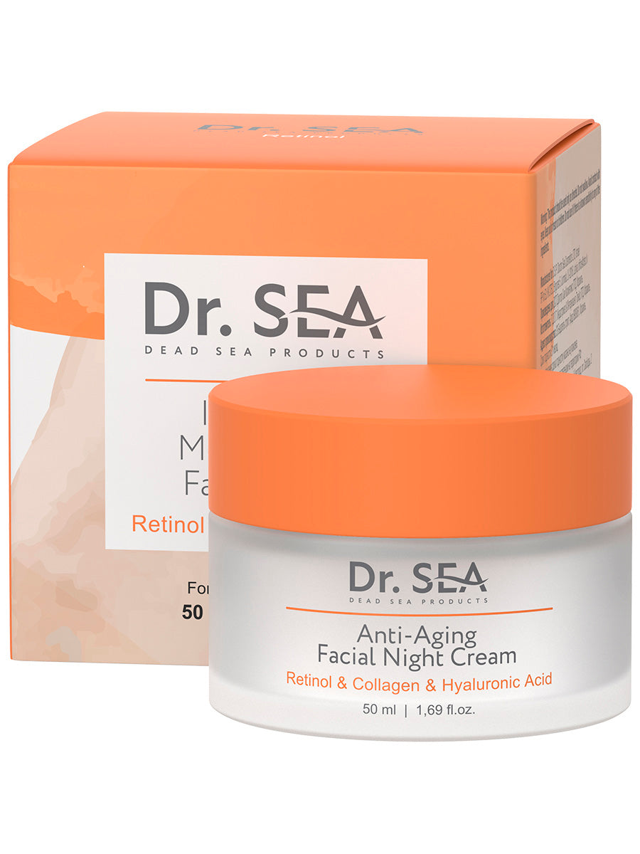 Anti-Aging Facial Night Cream with Retinol, Collagen & Hyaluronic Acid - 50ml
