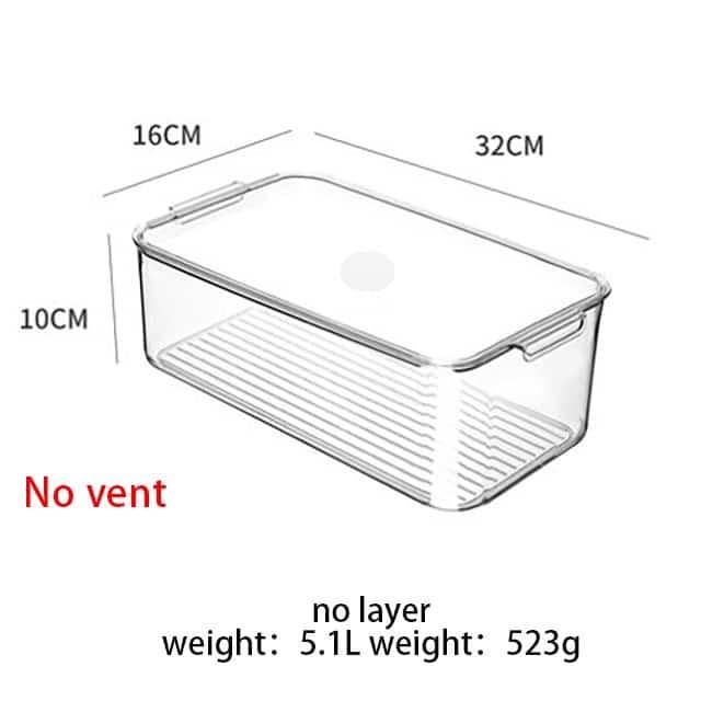 Transparent Refrigerator Food Storage Containers with Lids - Multiple Sizes