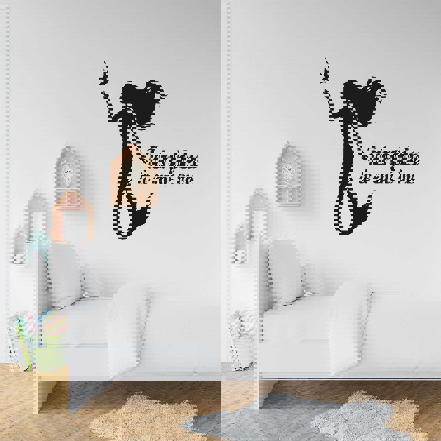 Girls Quotes Vinyl Wall Art Sticker Decal - Fairytales Do Come True Mermaid Silhouette