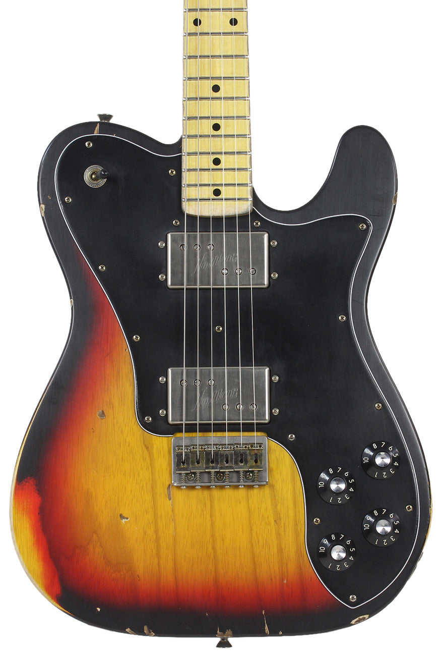 Nash T-72DLX Guitar, 3 Tone Sunburst, Medium Aging