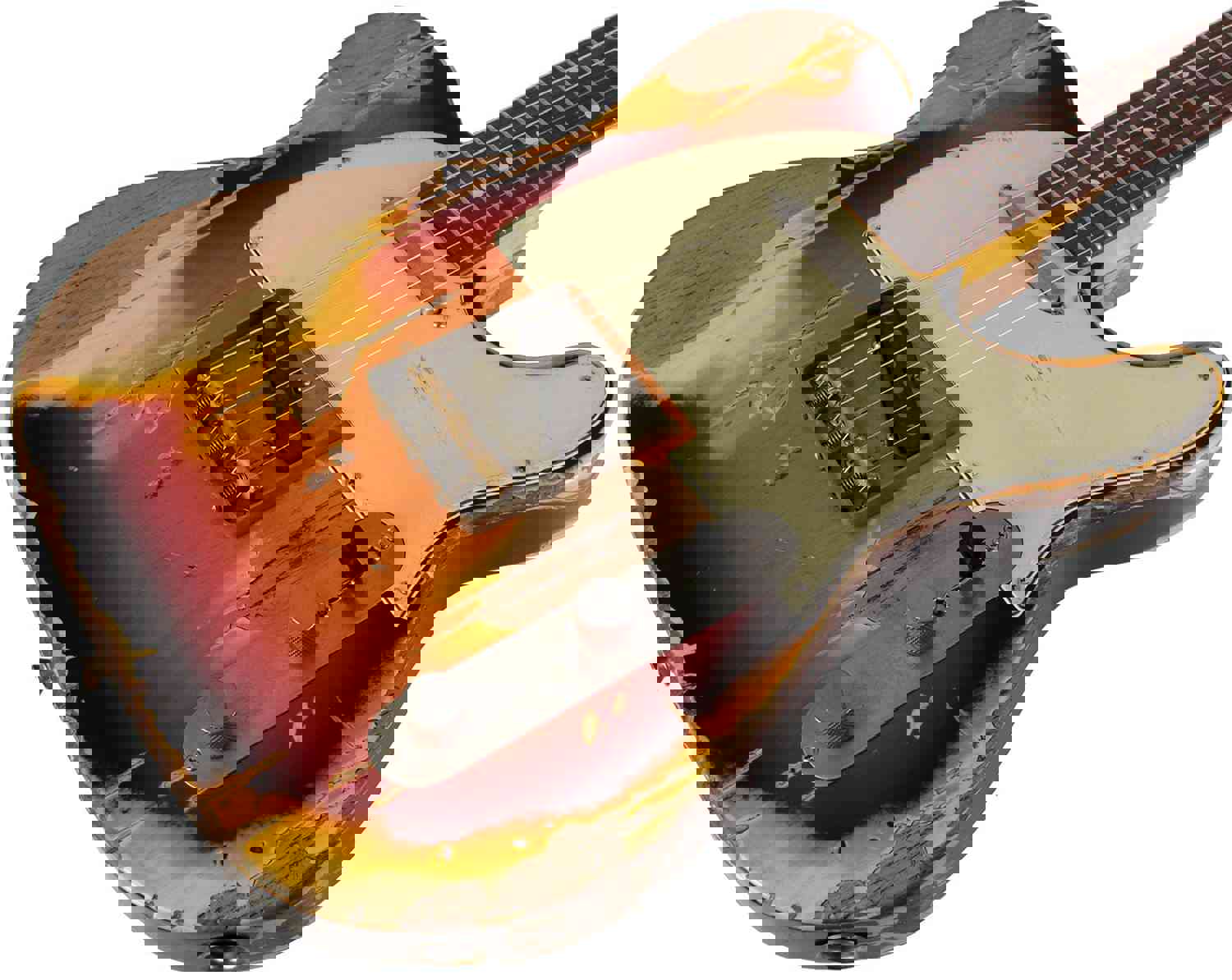 Nash T-63 Guitar, 3-Tone Sunburst, Extra Heavy Aging