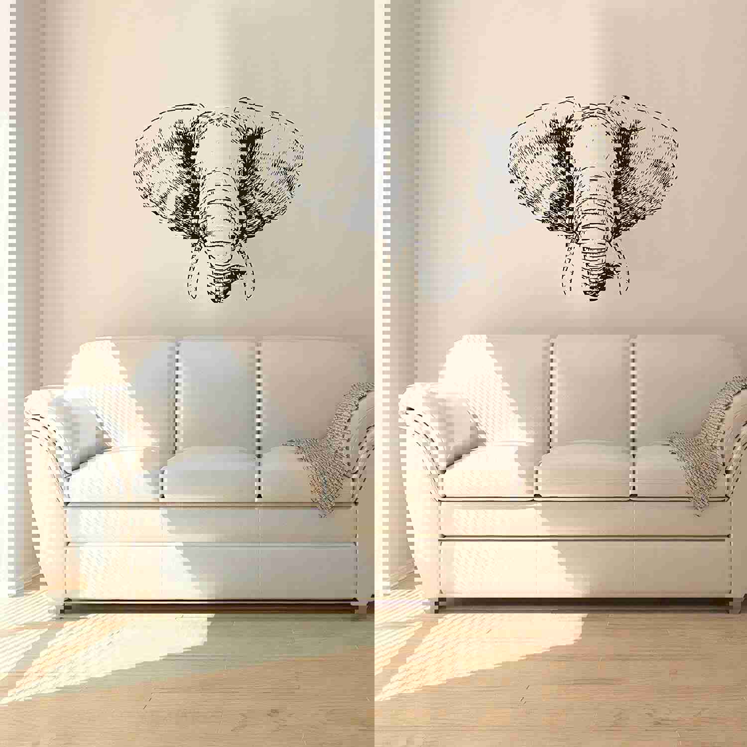 Animal Life Quote Vinyl Wall Sticker Decal - Elephant Elephants Animal Quote Animals Life Zoo Wild