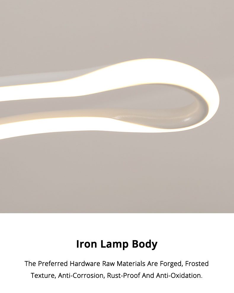 MIRODEMI® Original Waves LED Pendant Lamp - Modern 3-Color Switchable Light for Dining Room, Kitchen, Living Room
