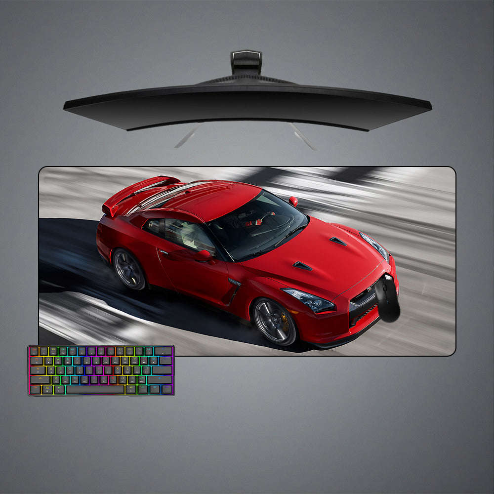 Red GTR Design Gaming Mouse Pad - M-XXL Size for Enhanced Gaming Accuracy