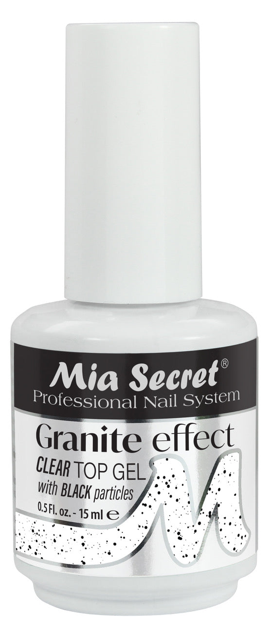 Granite Effect Clear Top Gel with Black Particles