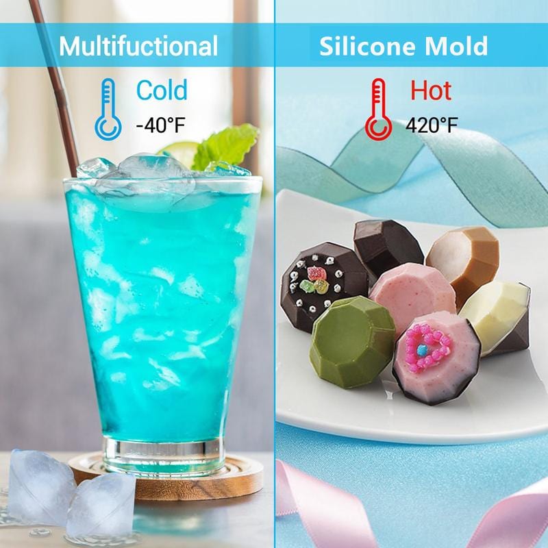 Creative Diamond Shape Silicone Ice Cube Maker