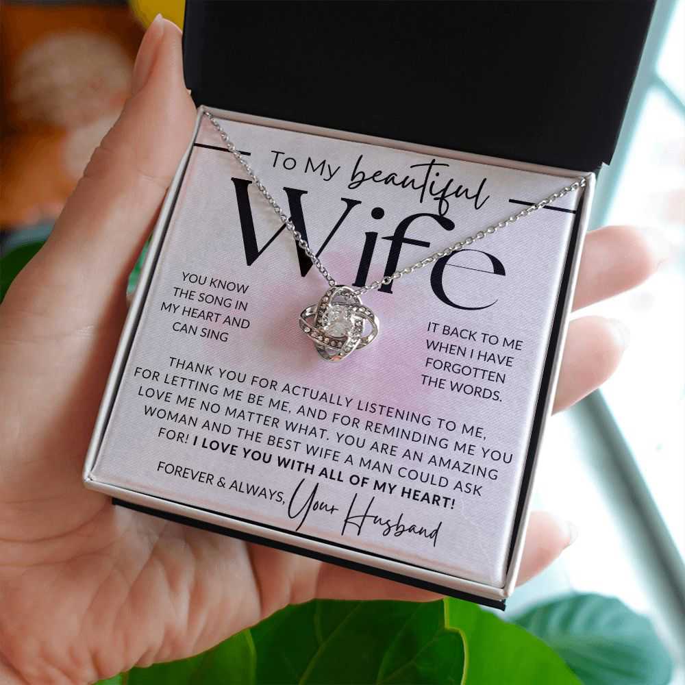 To My Wife Necklace - Romantic Gift for Wife - Christmas, Birthday, Anniversary, Valentines Day
