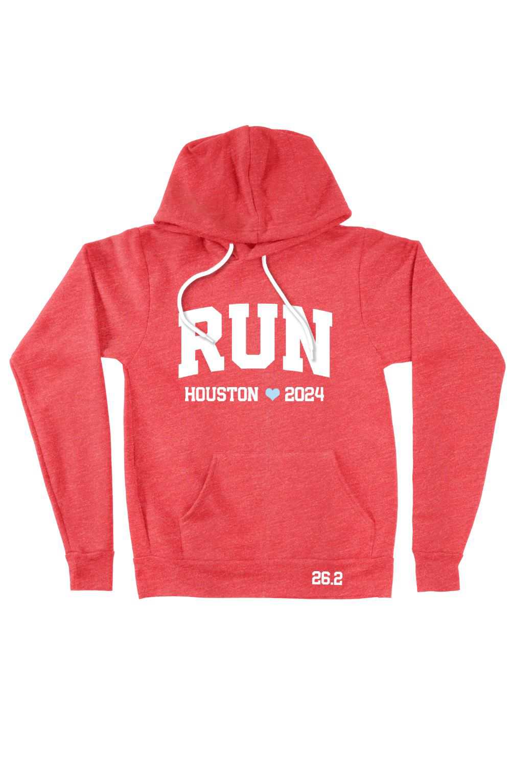 Run Houston 2024 Hoodie - Soft & Comfy Unisex Marathon Hoodie