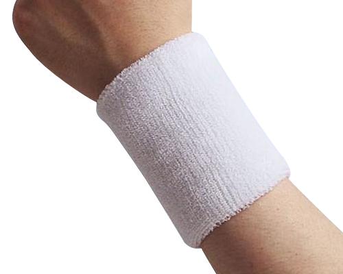 4 Inches Outdoor Sports Athletic Cotton Wristbands (Pair of 2)