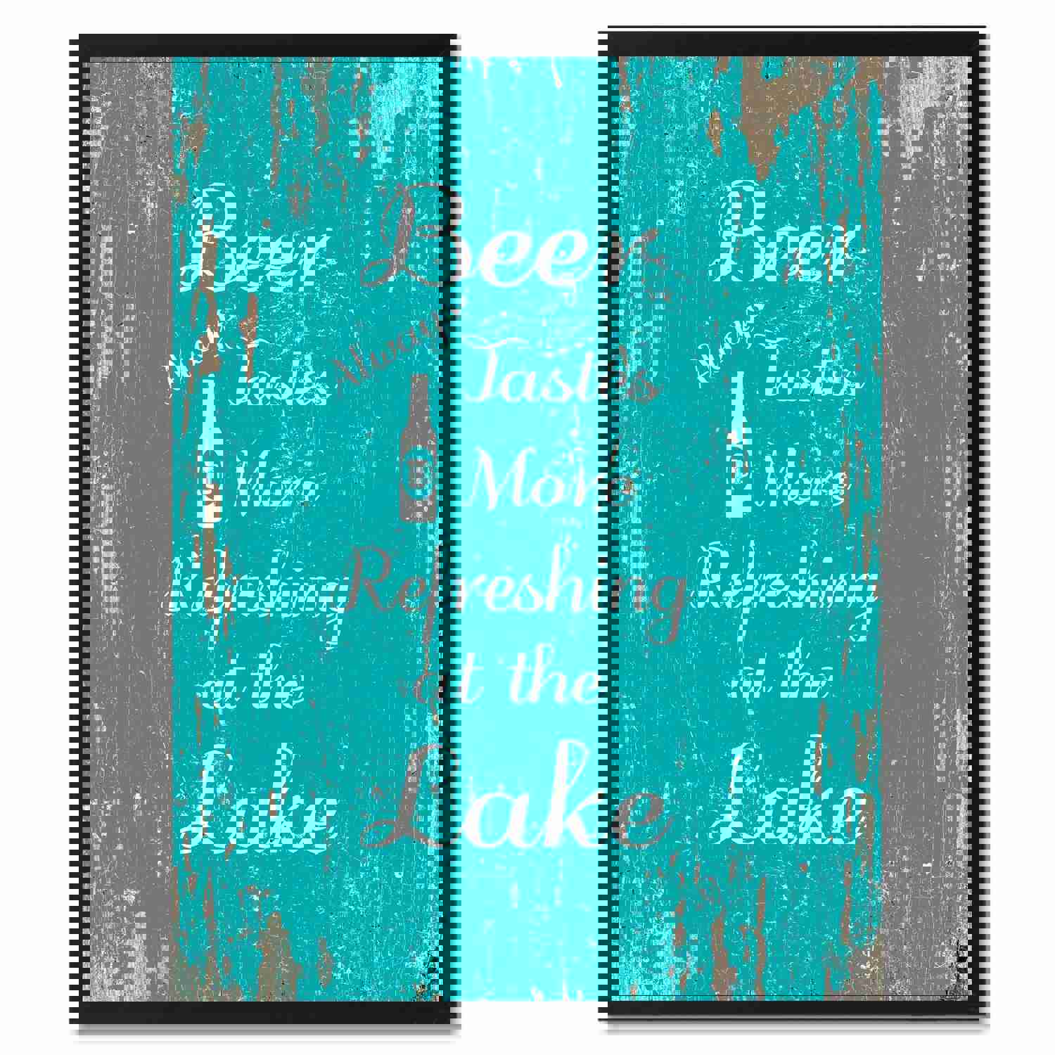Beer Always Tastes More Refreshing At The Lake Canvas Print with Black Frame - Home Decor Wall Art Gift
